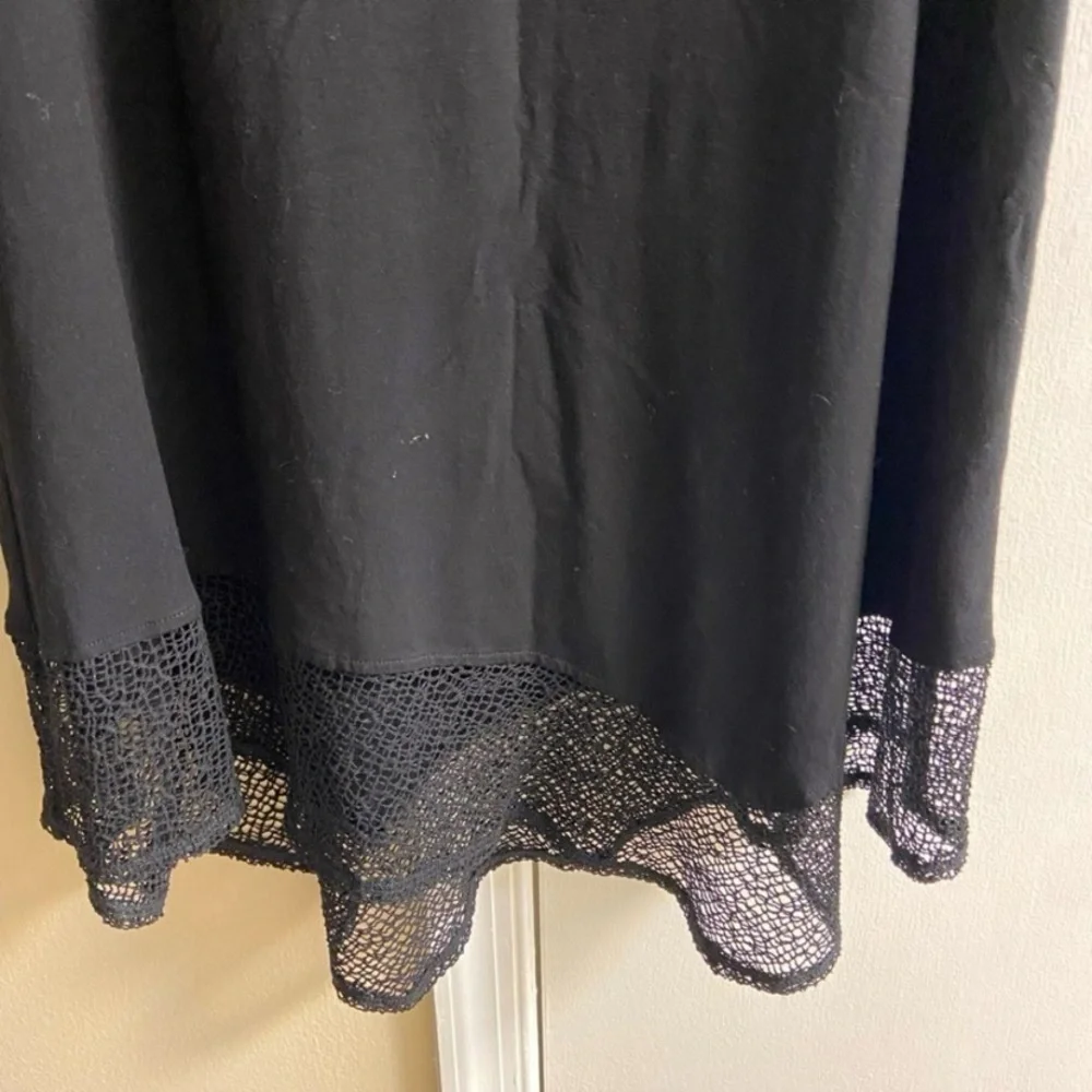 Eileen Fisher Black Long Sleeve Dress midi Small - Picture 6 of 10